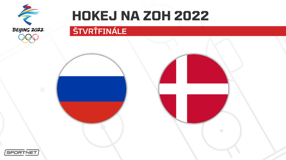 ROC (Rusko) vs. Dánsko: ONLINE prenos zo zápasu na ZOH Peking 2022 dnes (hokej).
