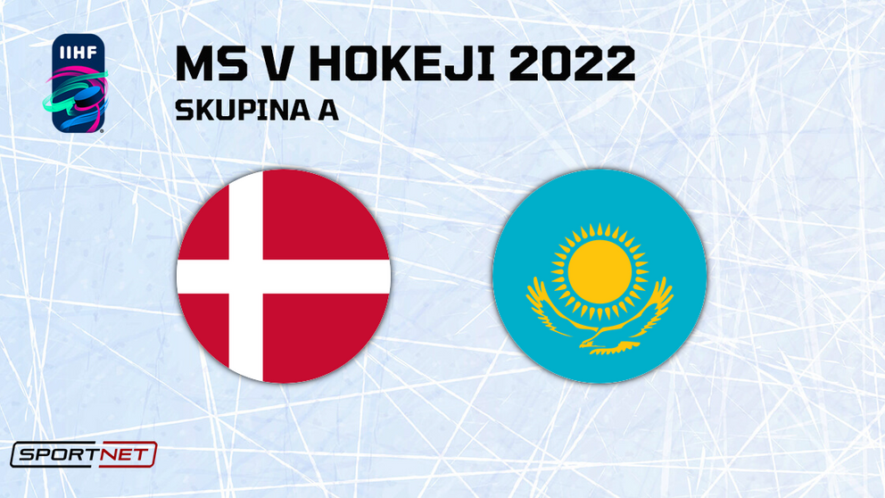Dánsko - Kazachstan, ONLINE prenos zo zápasu na MS v hokeji 2022.