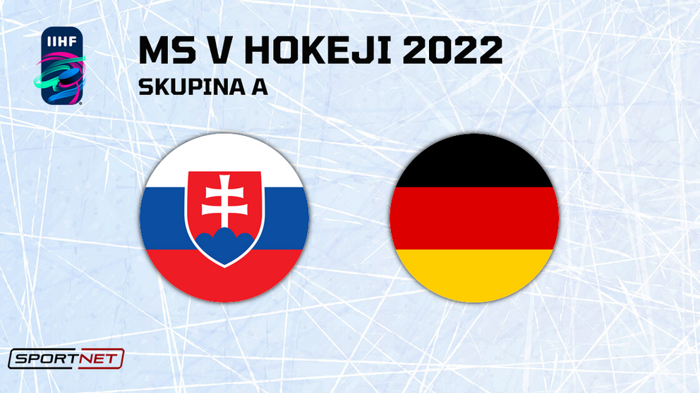 Slovensko - Nemecko, ONLINE prenos z druhého zápasu Slovenska na MS v hokeji 2022.