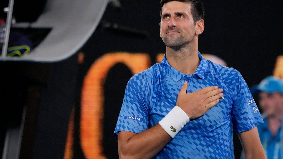 Novak Djokovič na Australian Open 2023.