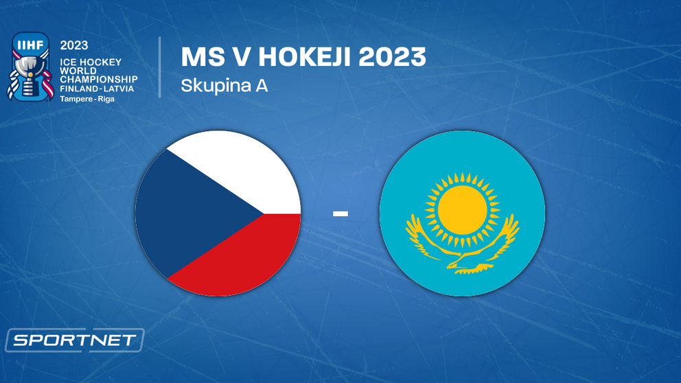 Česko - Kazachstan, ONLINE prenos zo zápasu na MS v hokeji 2023 LIVE.