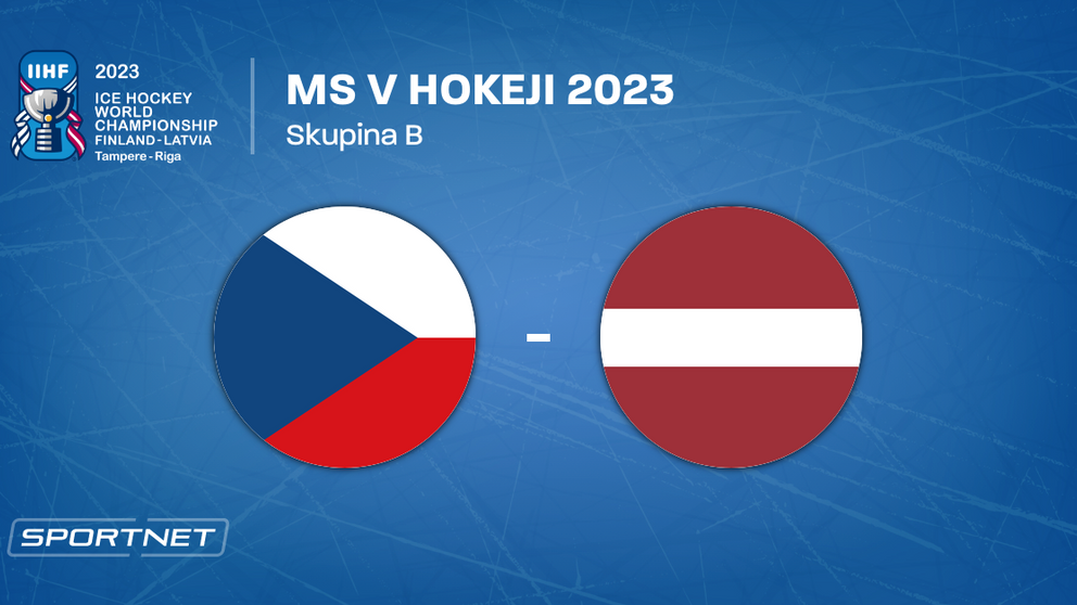 Česko - Lotyšsko, ONLINE prenos zo zápasu na MS v hokeji 2023 LIVE.