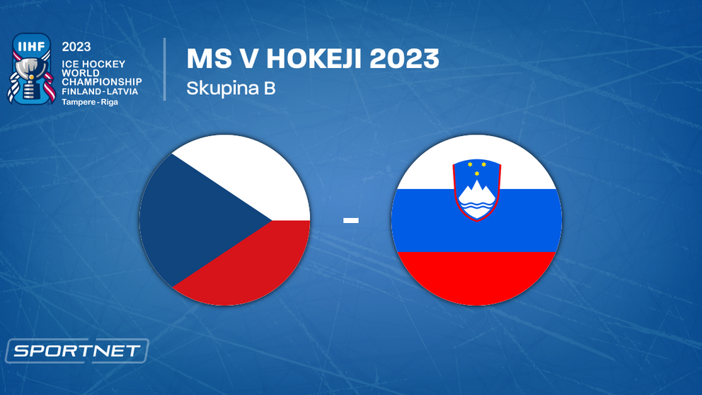 Česko - Slovinsko, ONLINE prenos zo zápasu na MS v hokeji 2023 LIVE.