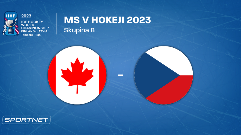 Kanada - Česko, ONLINE prenos zo zápasu na MS v hokeji 2023 LIVE.