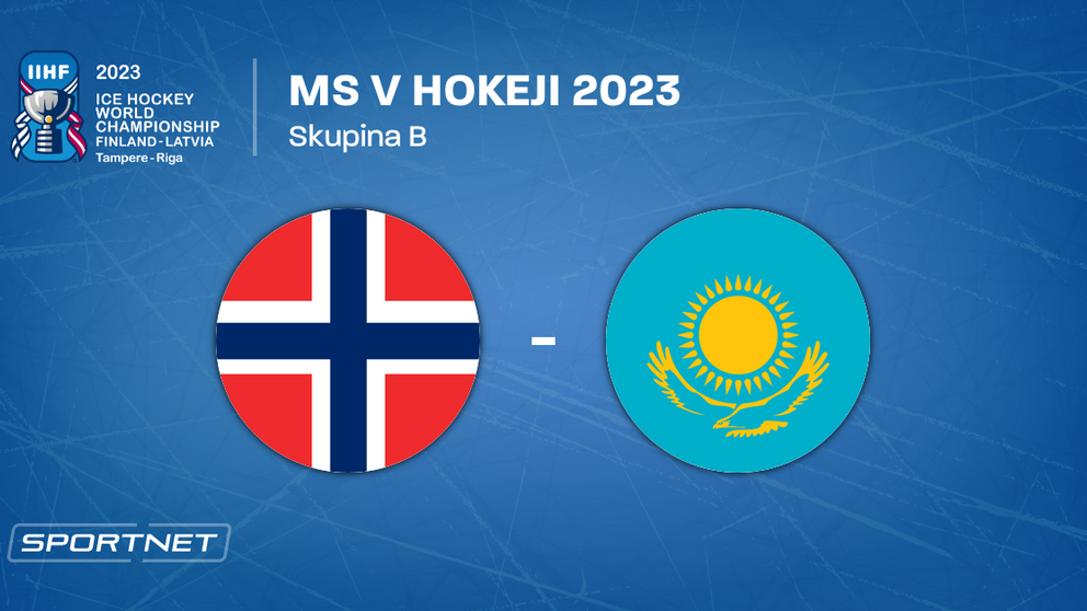 Nórsko - Kazachstan, ONLINE prenos zo zápasu na MS v hokeji 2023 LIVE.