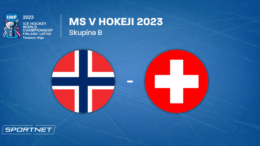 Nórsko - Švajčiarsko, ONLINE prenos zo zápasu na MS v hokeji 2023 LIVE.