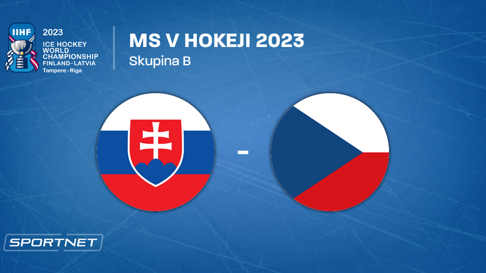 Slovensko - Česko, ONLINE prenos zo zápasu na MS v hokeji 2023 LIVE.
