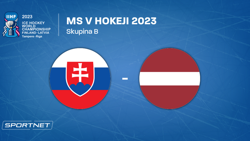 Slovensko - Lotyšsko, ONLINE prenos zo zápasu na MS v hokeji 2023 LIVE.