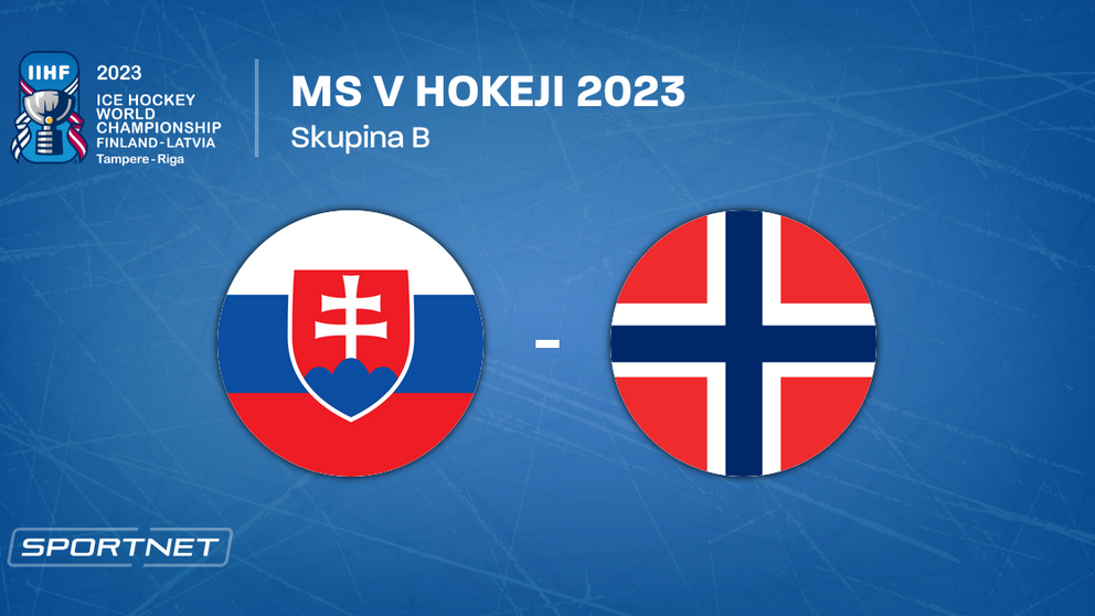 Slovensko - Nórsko, ONLINE prenos zo zápasu na MS v hokeji 2023 LIVE.