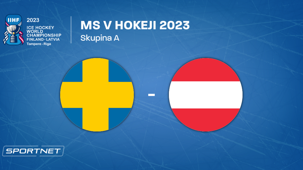 Švédsko - Rakúsko, ONLINE prenos zo zápasu na MS v hokeji 2023 LIVE.