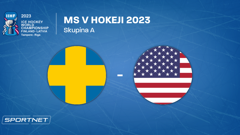 Švédsko - USA, ONLINE prenos zo zápasu na MS v hokeji 2023 LIVE.