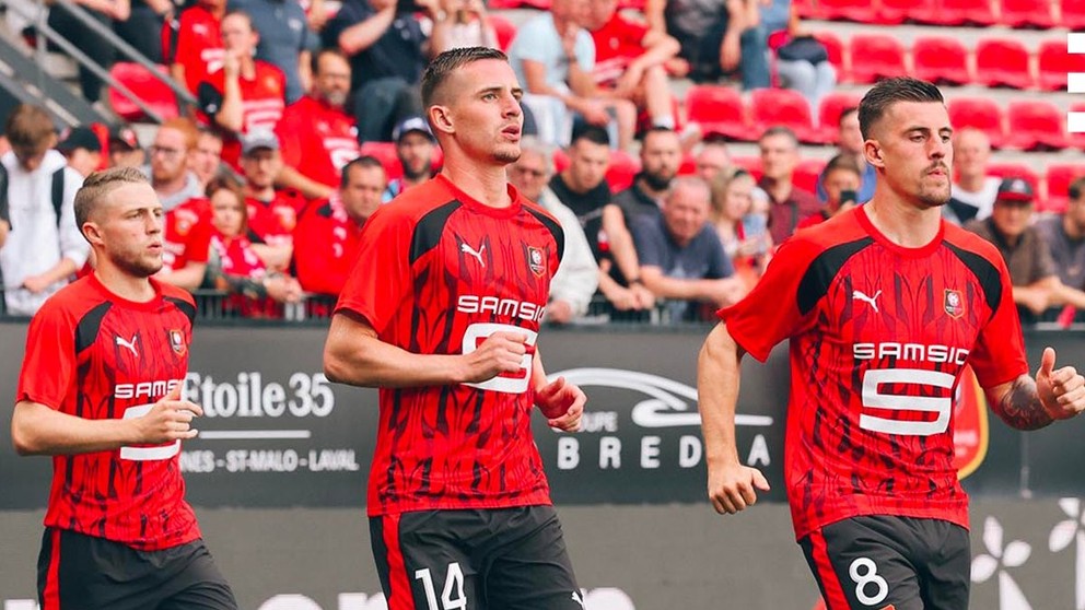 Futbalisti Stade Rennes.