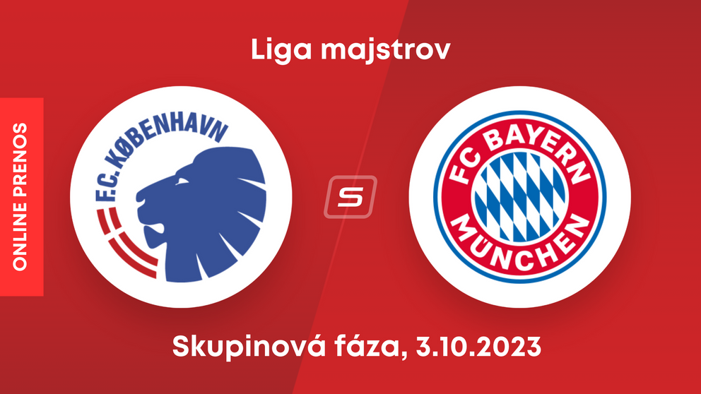 FC Kodaň - Bayern Mníchov: ONLINE prenos zo zápasu Ligy majstrov (skupina A).