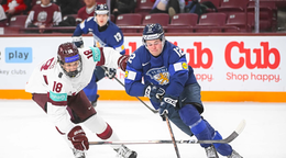 Momentka zo zápasu Fínsko - Lotyšsko