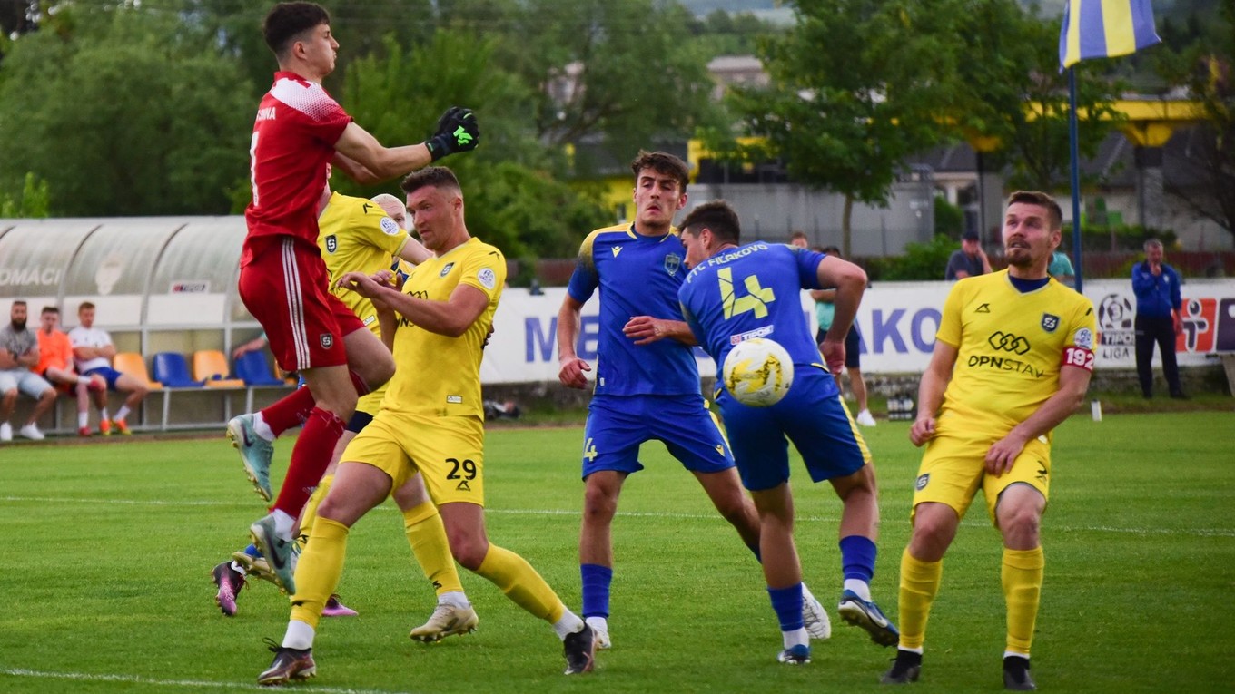 Momentka zo zápasu Fiľakovo - Snina.