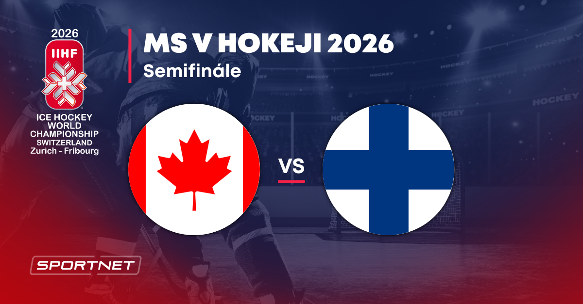 Kanada - Fínsko: ONLINE prenos zo zápasu na MS v hokeji 2026 dnes.
