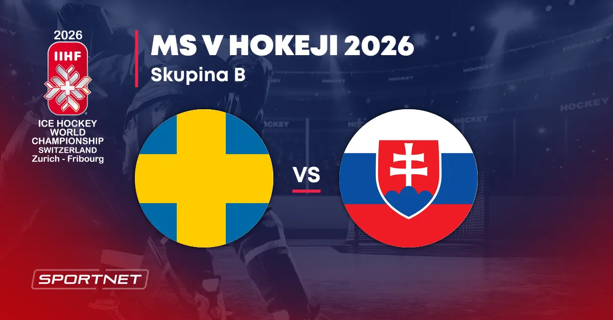 Švédsko - Slovensko: ONLINE prenos zo zápasu na MS v hokeji 2026 dnes