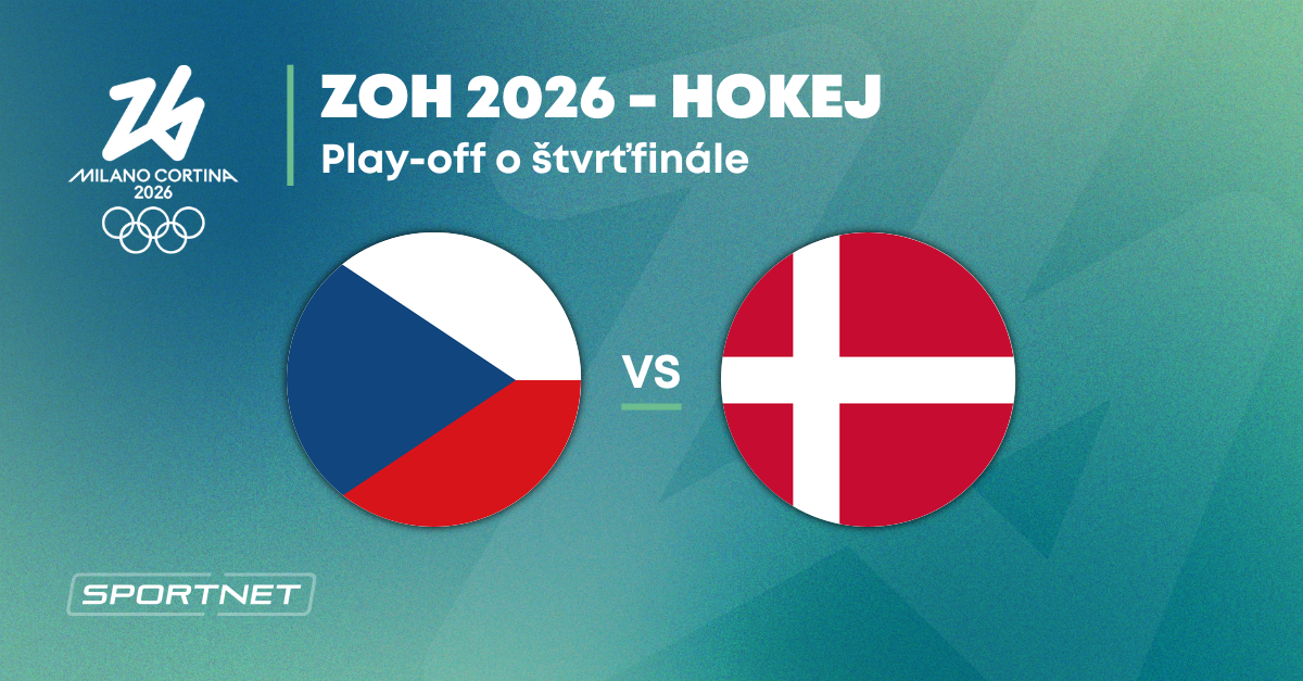 Česko - Dánsko: ONLINE prenos zo zápasu na ZOH Miláno 2026 dnes (hokej)