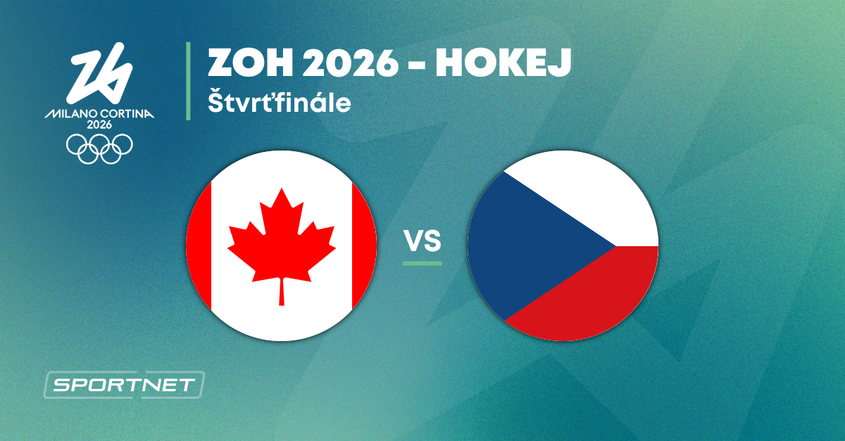 Kanada - Česko: ONLINE prenos zo zápasu na ZOH Miláno 2026 dnes (hokej)