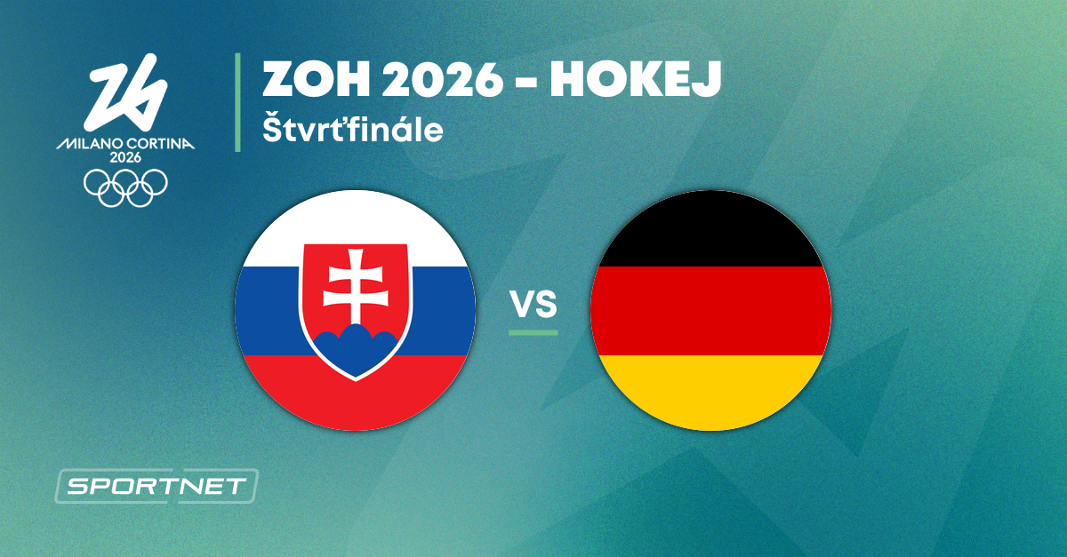 Slovensko - Nemecko: ONLINE prenos zo zápasu na ZOH Miláno 2026 dnes (hokej)